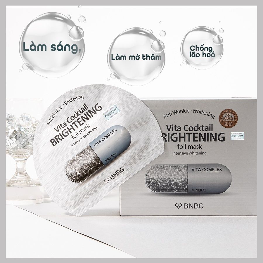  Mặt Nạ BNBG Brightening Dưỡng Trắng Làm Đều Màu BNBG Vita Cocktail Brightening Foil Mask Intensive  30ml 