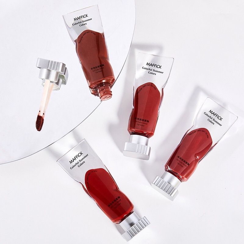  Son Kem Lì Dạng Tuýp Trong Suốt MAFFICK Ice Cube Velvet Lip Glaze Nội Địa Trung 