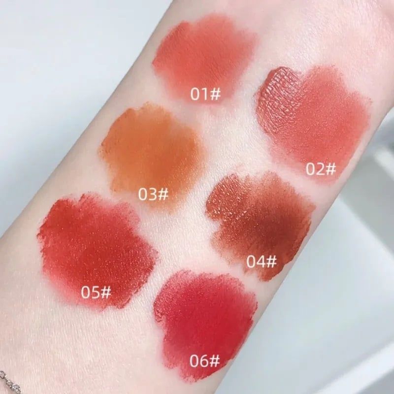  Son Kem Móc Khóa Thỏ Hồng GEGE BEAR Cute Rabbit Velvet Lip Mud Nội Địa Trung 