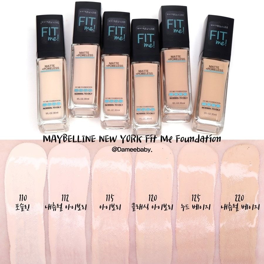  Kem Nền Mịn Lì Maybelline Fit Me Matte + Poreless Foundation 