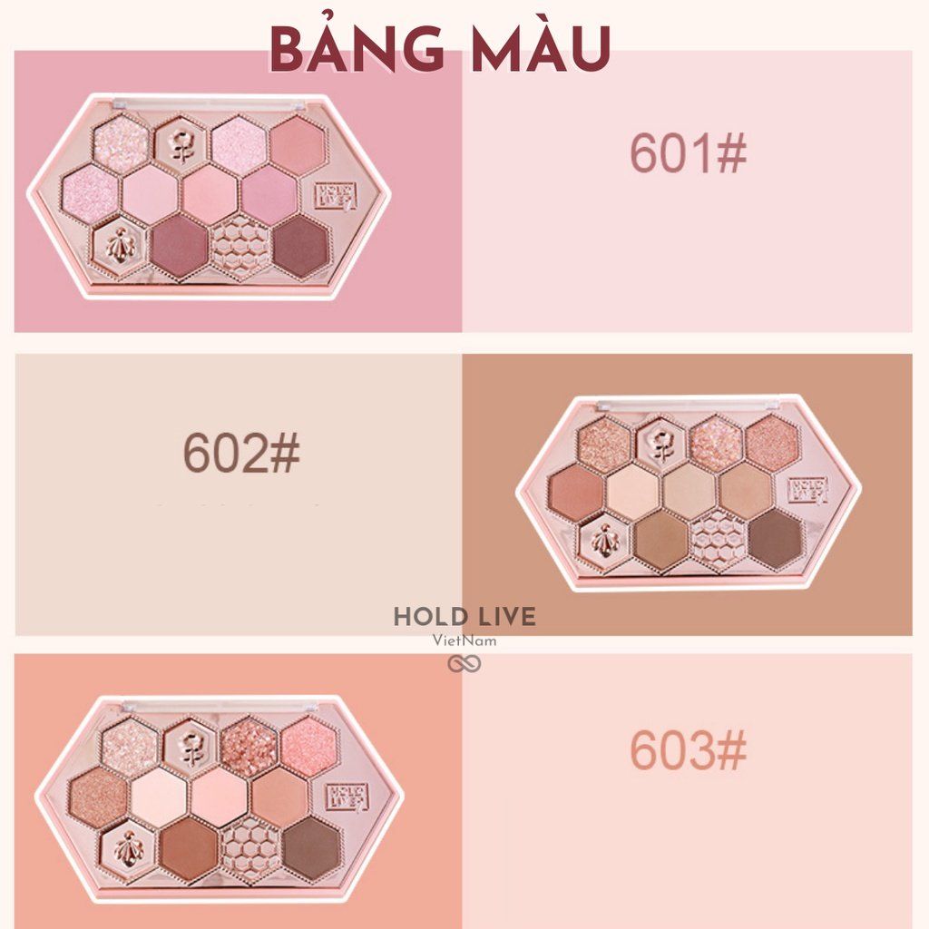  Bảng Phấn Mắt Tổ Ong 9 Ô HOLD LIVE Beehive Drill Eyeshadow Pallete 