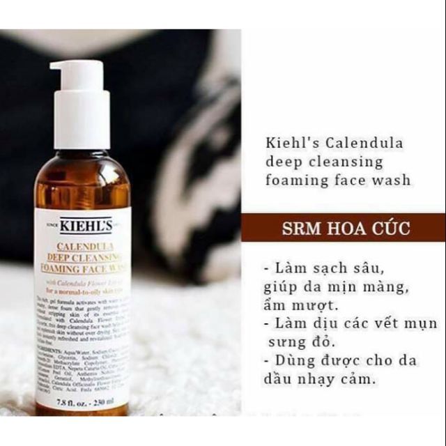  Sữa Rửa Mặt Hoa Cúc KIEHL’S Calendula Deep Cleansing Face Wash 230ML 