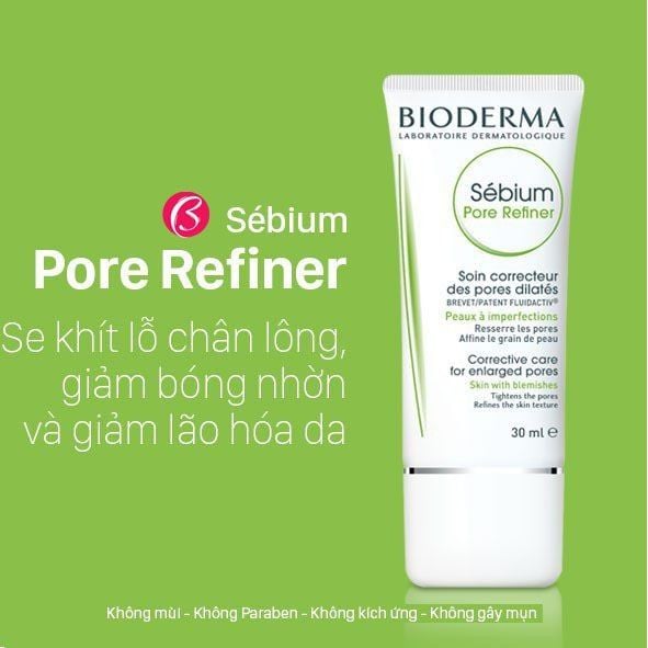  Kem dưỡng Se Khít Lỗ Chân Lông, Giảm Dầu Nhờn BIODERMA Sebium Pore Refiner Combination/Oily Skin - 30ml 