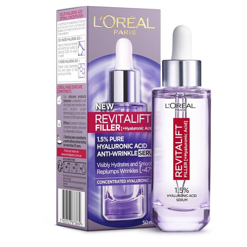 Serum Siêu Cấp Ẩm Sáng Da Căng Mướt L'Oreal Paris Revitalift Hyaluroni