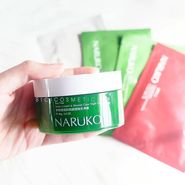 NARUKO Tea Tree Shine Control & Blemish Clear Night Gelly1 - Bici Cosmetics