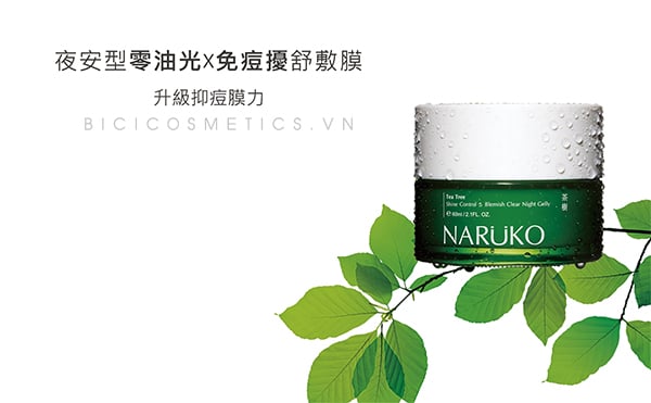 NARUKO Tea Tree Shine Control & Blemish Clear Night Gelly6 - Bici Cosmetics