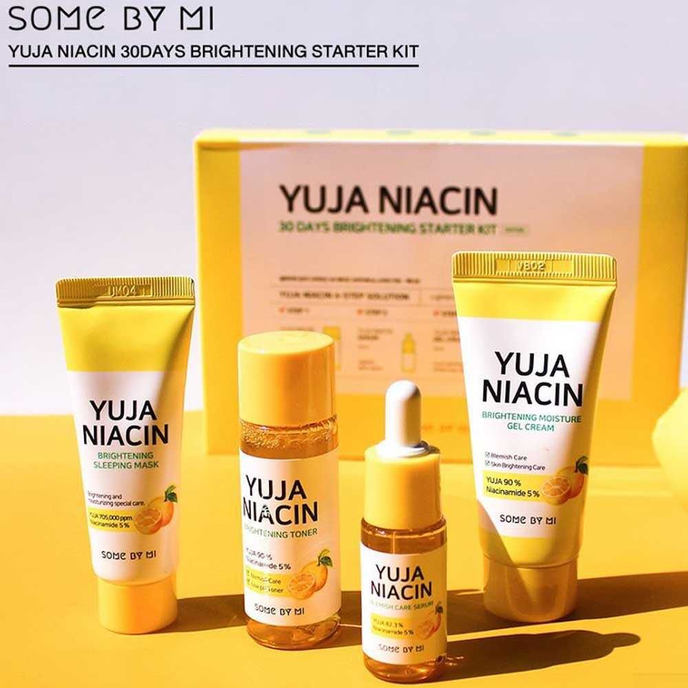  Set Dưỡng Trắng Some By Mi Yuja Niacin 30Days Brightening Started Kit 4 món 