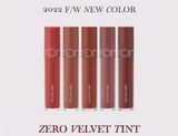  (Màu 26-27-28-29-30) Son Kem Lì Zero Velvet Tint Phiên Bản Đông 2022 WINERY VELVET 