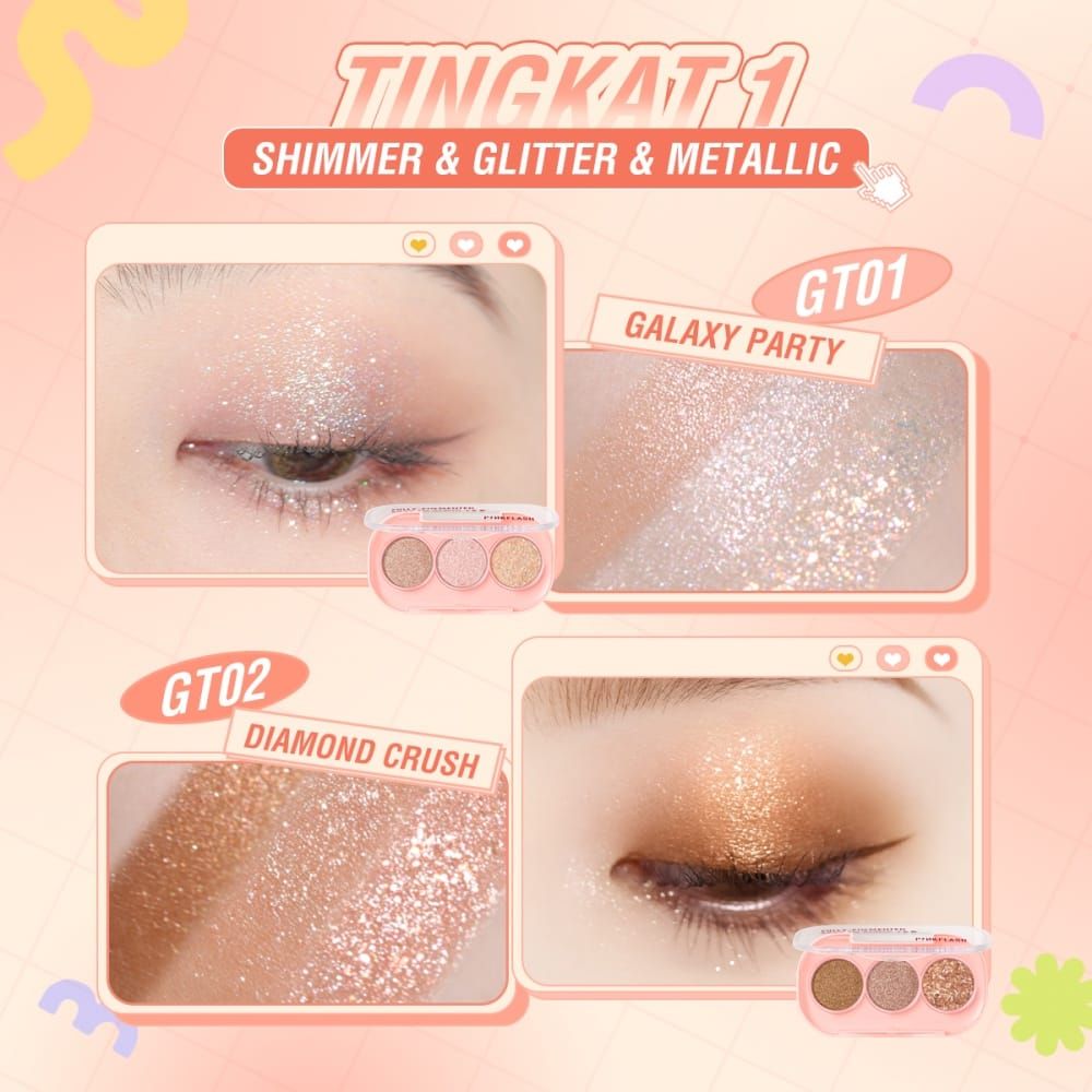  Bảng Phấn Mắt 3 Màu Tiện Lợi Lâu Trôi PINKFLASH 3 Pan Eyeshadow | PF-E23 