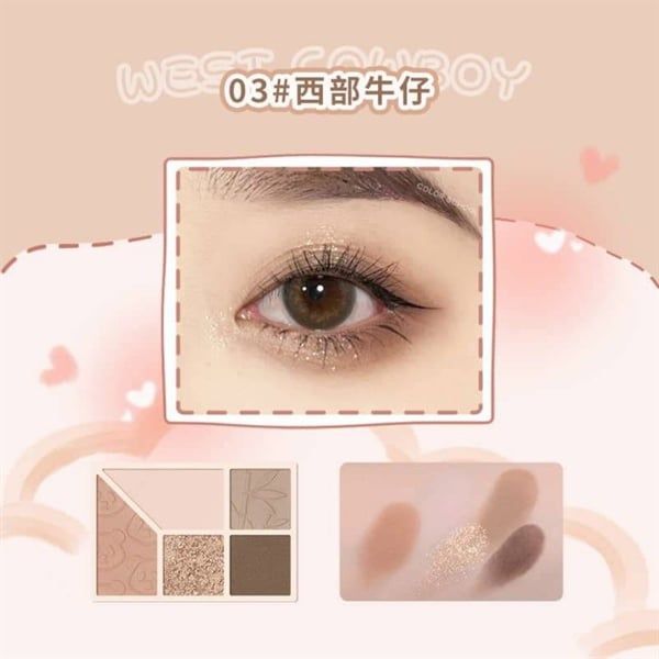  Bảng Phấn Mắt 5 Ô Gấu Trúc COLOR SCHOOL Little Panda Eyeshadow Pallete 