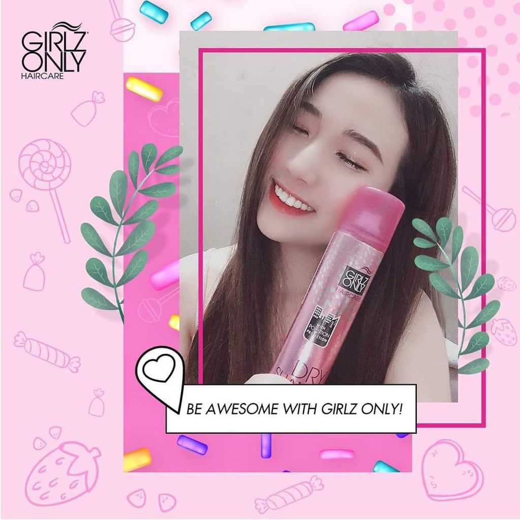  Dầu Gội Khô Girlz Only Party Nights (Hồng) travel size 100ml 