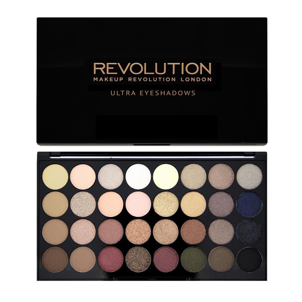 Bảng Màu Mắt 32 ô Revolution Flawless Ultra Shadow bao gồm 32 màu