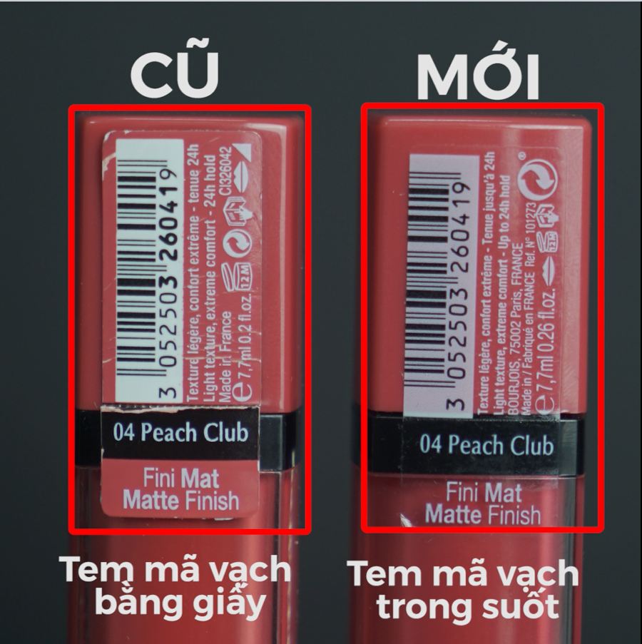 Mãu tem mới của son Bourjois Rouge Edition Velvet 1