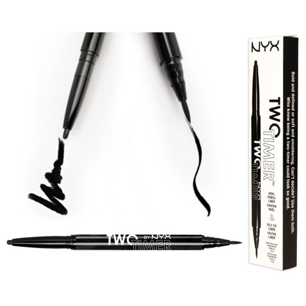  Kẻ Mắt 2 Đầu Sáp/Bút Lông NYX Professional Makeup TWO TIMER Waterproof Liner 