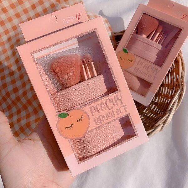  Set 5 cọ trang điểm Ashley Peachy Brush Set 5Pcs 