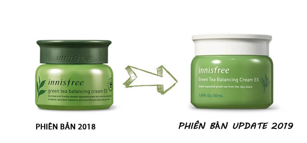 Kem dưỡng Innisfree Green Tea Balancing Cream Ex-bicicosmetics.vn