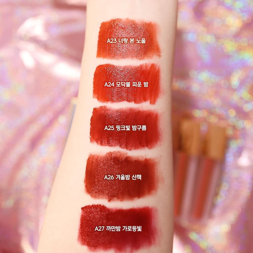  Son Kem Lì BLACK ROUGE Air Fit Velvet Tint Ver 5: B A M (A23 -> A27) 