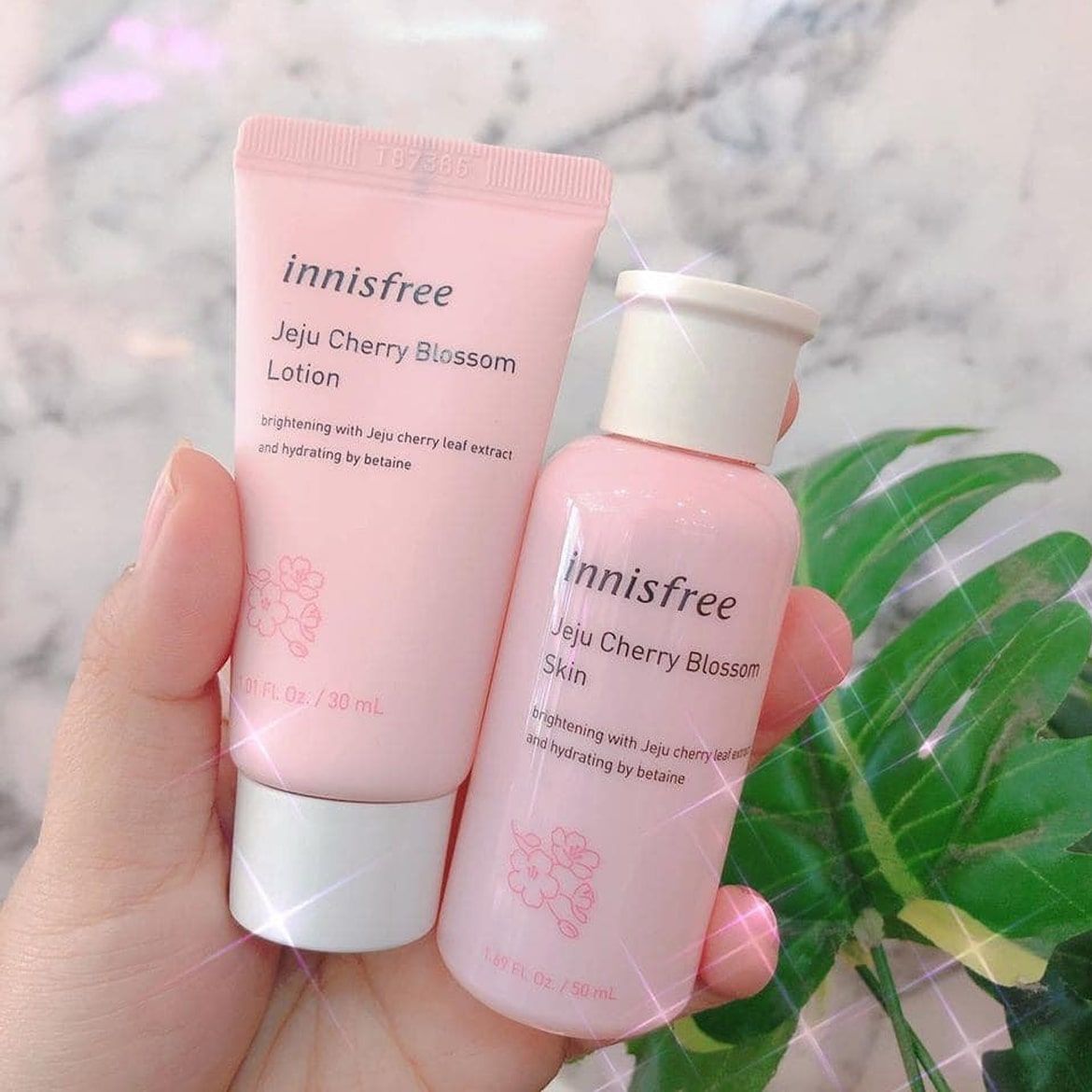  Bộ Kit Dưỡng Trắng 2 Món Innisfree Jeju Cherry Blossom Duo Kit 