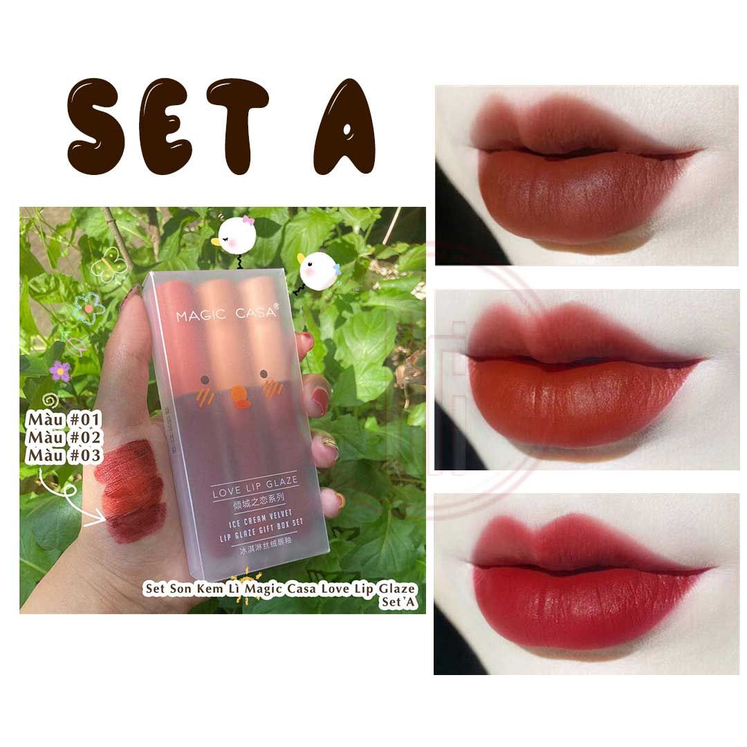  Set Son Kem Lì Magic Casa Love Lip Glaze Nội Địa Trung 