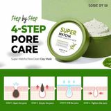  Mặt Nạ Đất Sét Trà Xanh Giảm Mụn Đầu Đen, Bã Nhờn SOME BY MI Super Match Pore Clean Clay Mask 100g 