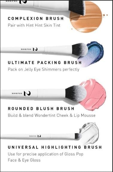  Bộ Cọ 4 Cây Đa Năng Kèm Túi MORPHE 2 The Sweep Life Brush Collection + Bag 