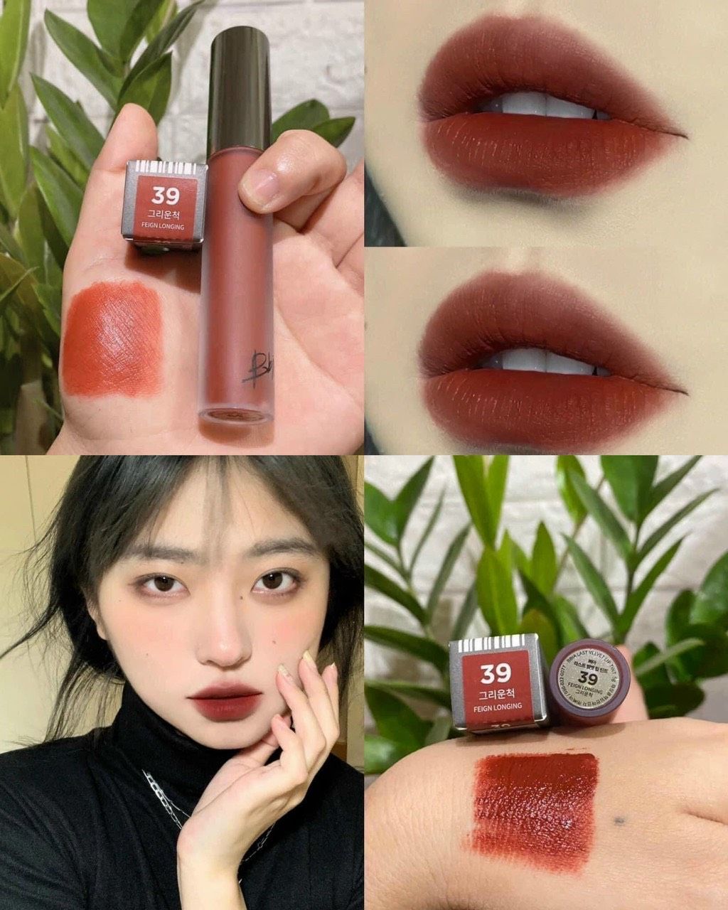  (Màu Mới 39) Son Kem BBIA Last Velvet Lip Tint Version 8 (màu 35 - 36 - 37 - 38- 39) 