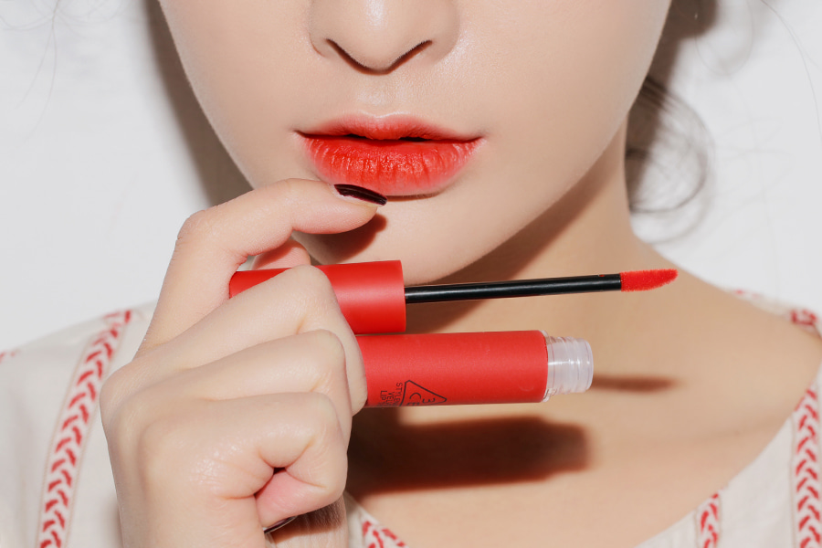 Son 3CE Velvet Lip Tint Childlike (Đỏ Cam) 1