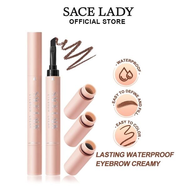  Gel Kem Kẻ Chân Mày Lâu Trôi SACE LADY Long Lasting Eyebrow Creamy 