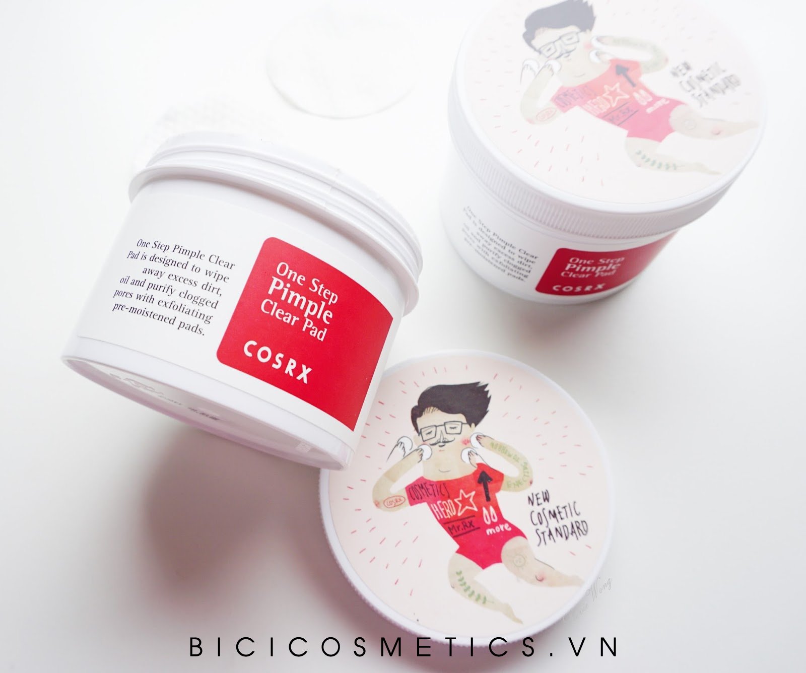 Bông tẩy da chết COSRX One Step Pimple Clear Pad -bicicosmetics