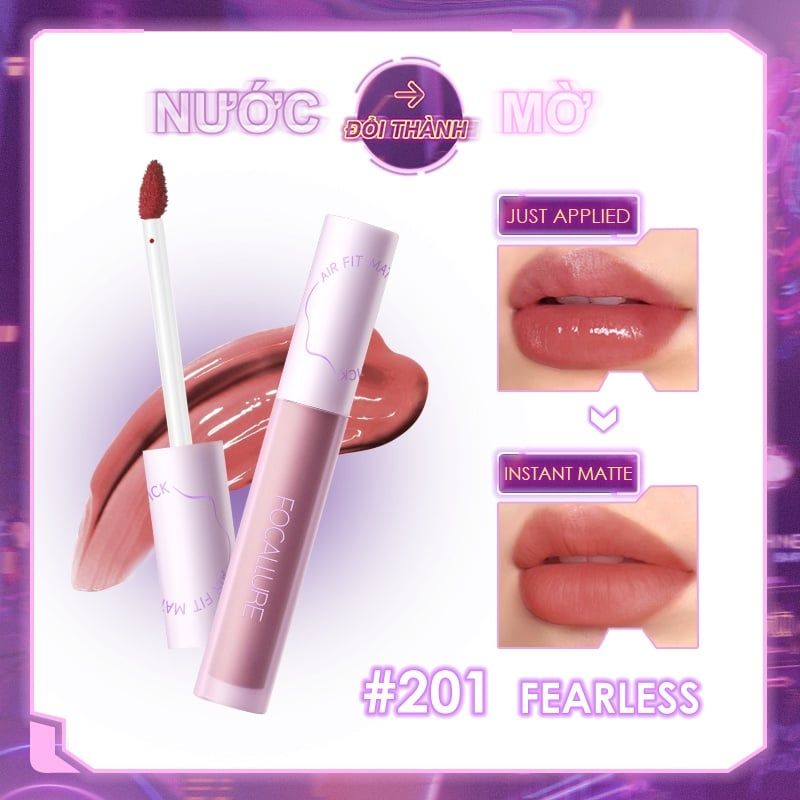  Son Kem Lì Thế Hệ Mới Bền Màu Lâu Trôi FOCALLURE Air Fit Matte Lipstick | FA417 