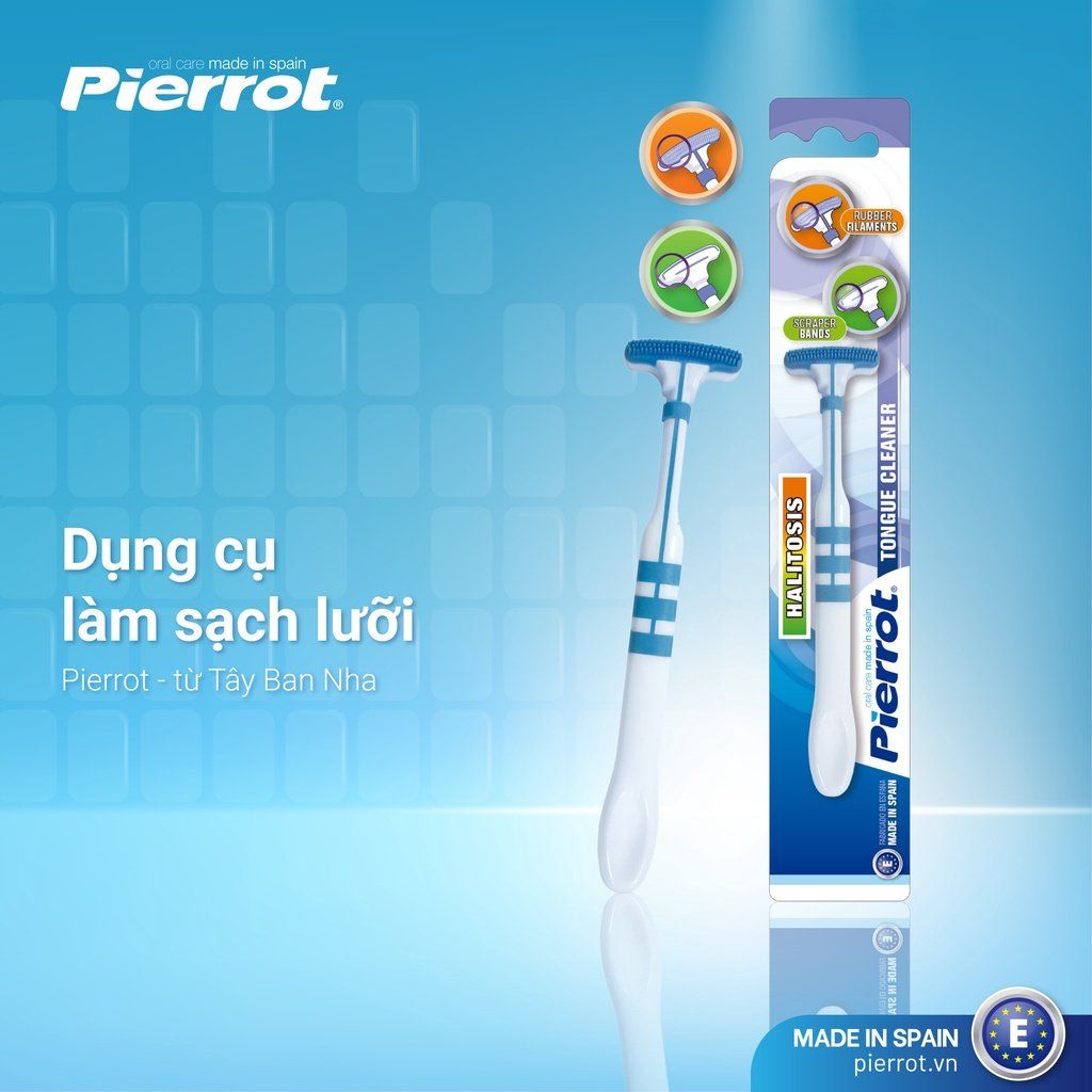  Dụng Cụ Làm Sạch - Cạo Lưỡi Pierrot Tongue Cleaner 