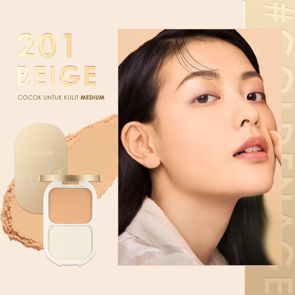  Phấn Phủ Kiềm Dầu Mịn Da FOCALLURE Lasting Poreless Compact Powder | FA206 