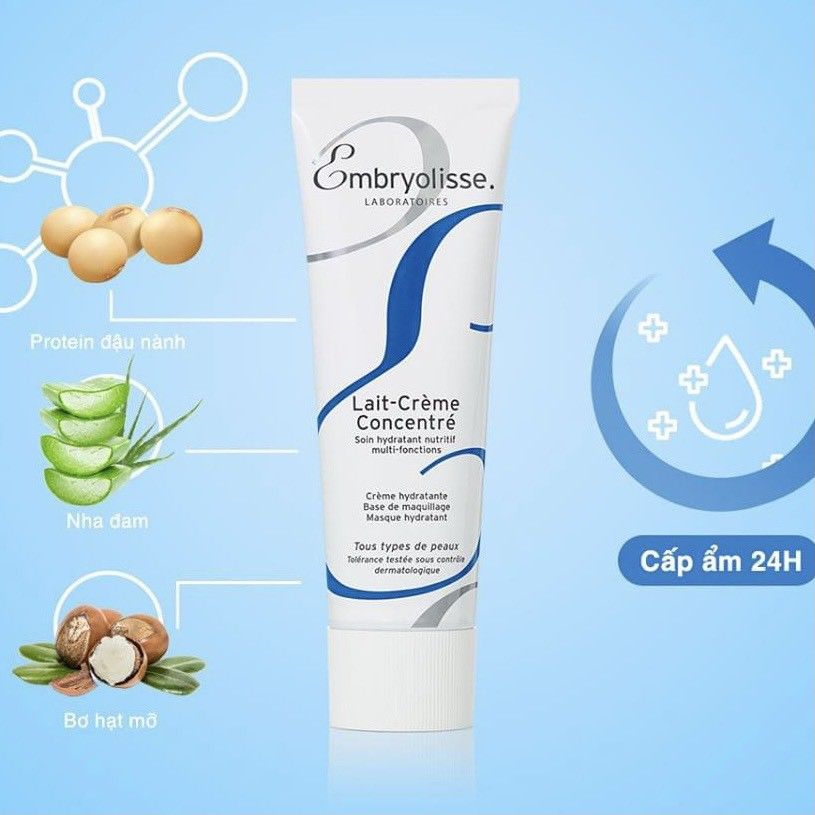 Kem Siêu Dưỡng Ẩm Phục Hồi Da EMBRYOLISSE Lait-Creme Concentre Moistur – Bicicosmetics