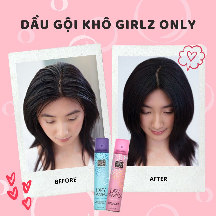  Dầu Gội Khô Girlz Only Party Nights (Hồng) travel size 100ml 