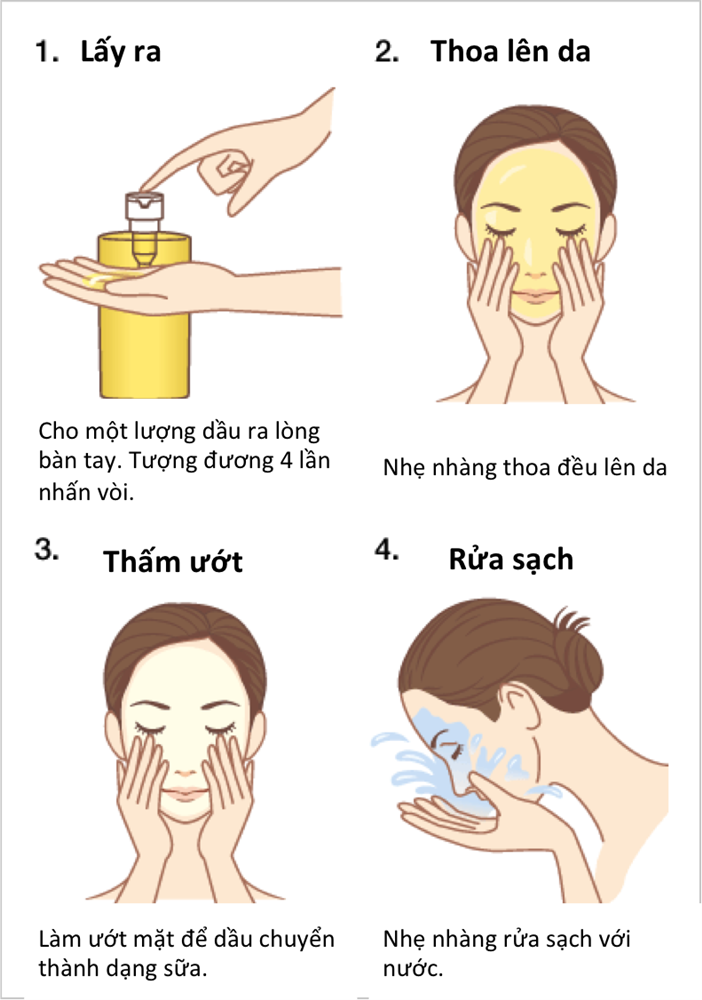 Hướng dẫn sử dụng Dầu tẩy trang Kosé Softymo Deep Cleansing Oil – Nắp vàng Hướng dẫn sử dụng Dầu tẩy trang Kosé Softymo Deep Cleansing Oil – Nắp vàng