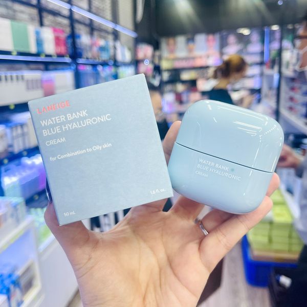  Kem Dưỡng Ẩm Laneige Dành Cho Da Dầu Và Da Hỗn Hợp 50ml Water Bank Blue HA Cream Oily 