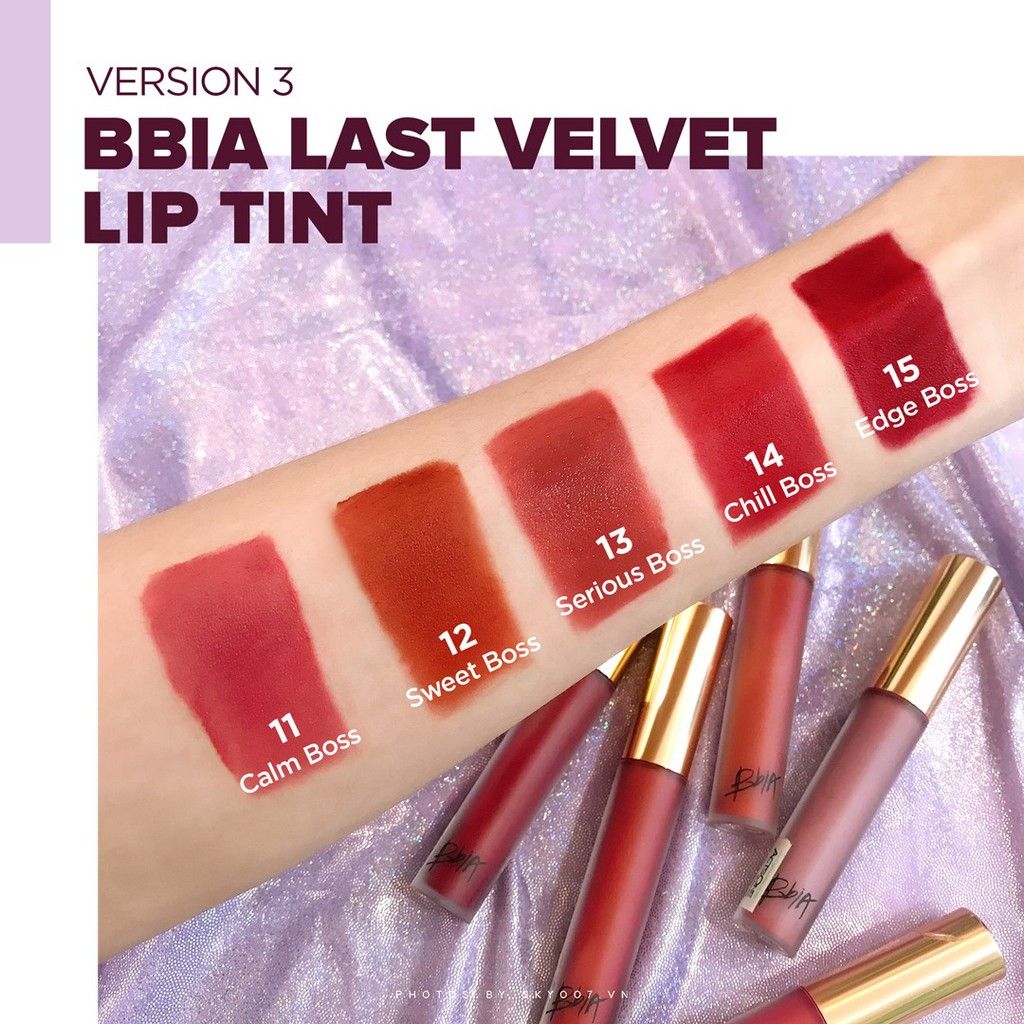  Son BBIA Last Velvet Lip Tint Version 3 (màu 12 - 14 - 15) 