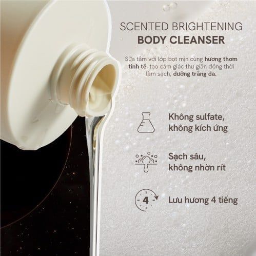  Sữa Tắm Nước Hoa Dưỡng Trắng Cao Cấp DE MEMORIA Scented Brightening Body Cleanser - 300ml 