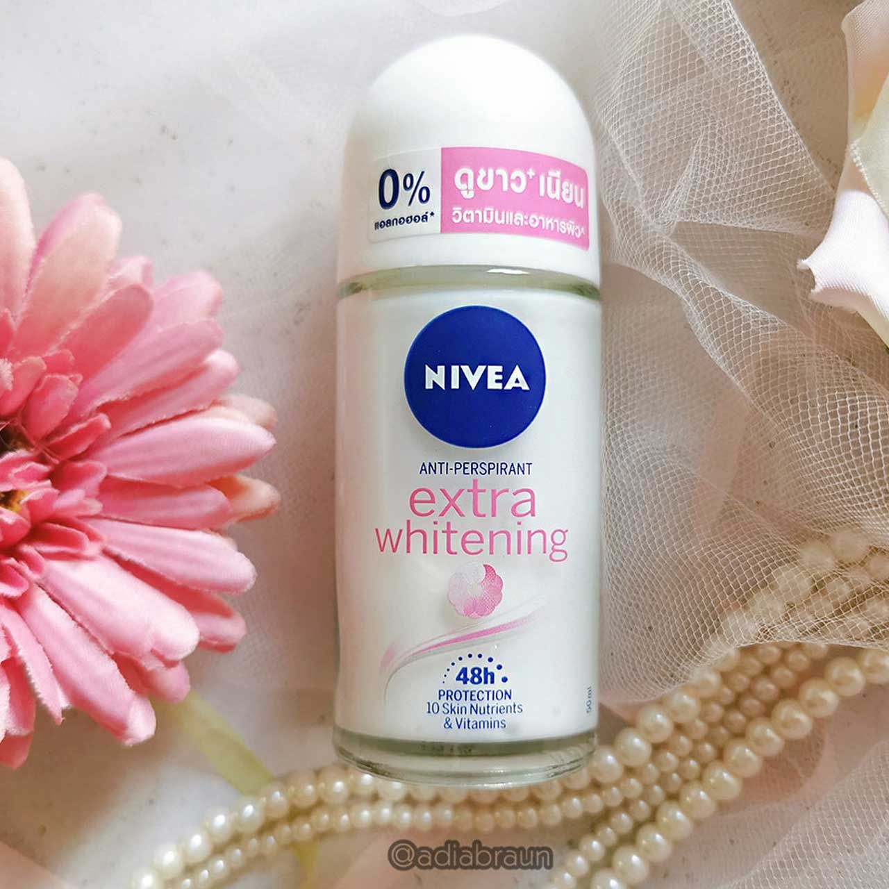  Lăn Ngăn Mùi NIVEA Extra Whitening Roll on Trắng Mịn (50ml) 