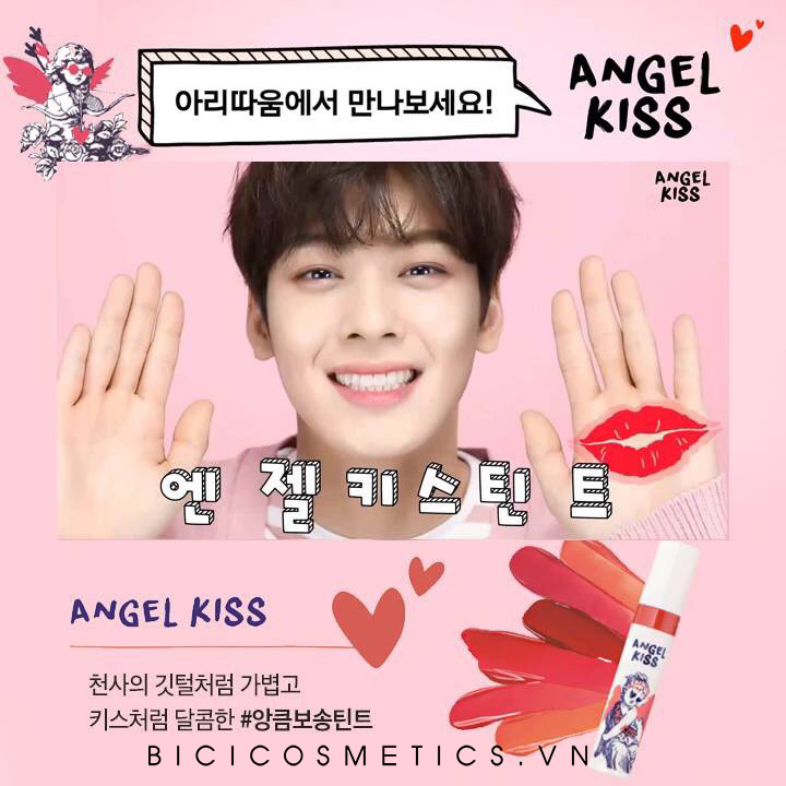 anh chàng "Mỹ nam" Cha Eun Woo là đại diện cho dòng son Aritaum Angel Kiss Tint