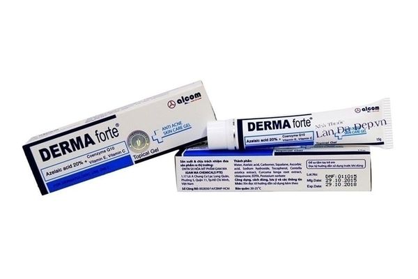  Gel Trị Mụn , Giảm Thâm DERMA FORTE Topical Gel Alcom 15G 