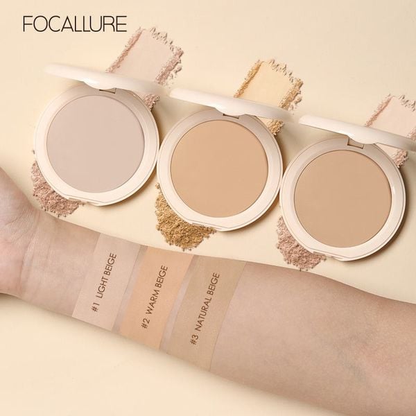  Phấn Nén Kiềm Dầu Mịn Da FOCALLURE Cover Max Two Way Cake Pressed Powder 