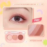  Bảng Phấn Mắt 3 Màu Tiện Lợi Lâu Trôi PINKFLASH 3 Pan Eyeshadow | PF-E23 