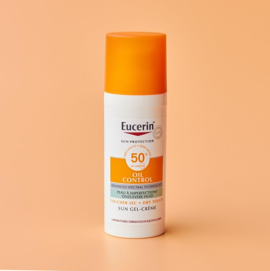  Kem Chống Nắng EUCERIN Cho Da Nhờn & Mụn 50ml Sun Gel-Creme Oil Control Dry Touch SPF 50+ UVB UVA 1/23 