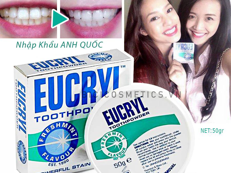 Eucryl bột tẩy trắng răng