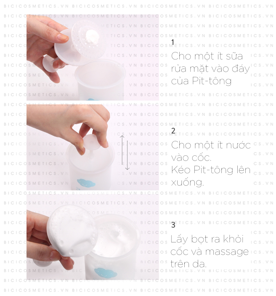 Sử dụng Cốc tạo bọt TonyMoly Cloud Bubble Maker sao cho đúng ?