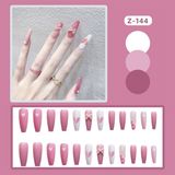  Hộp 24 Móng Tay Giả Đính Hạt, Đá Nails Box Cao Cấp Nội Địa Trung Kèm Keo Dán + Dũa Móng 