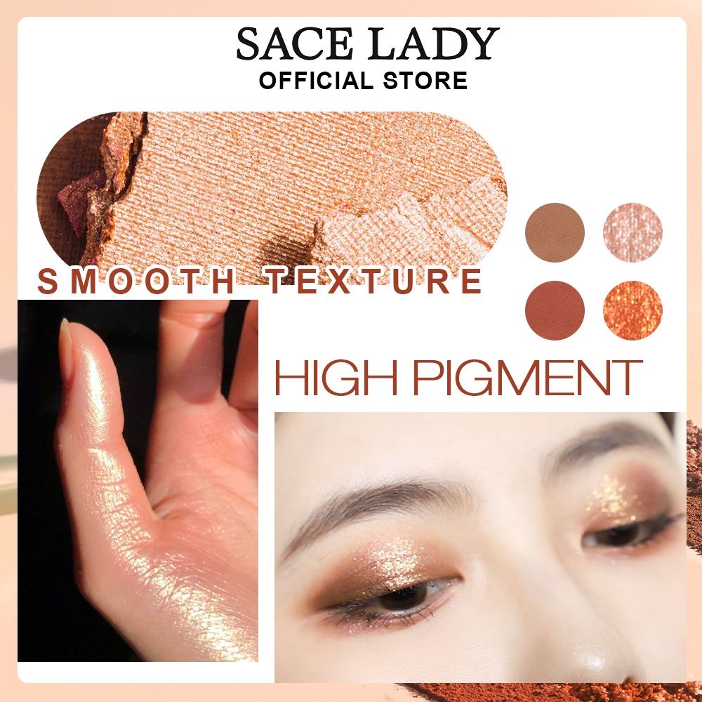  Phấn Mắt 2 Màu Ngọc Trai Không Trôi SACE LADY Makeup Eyeshadow 