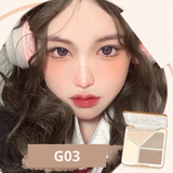  Bảng Tạo Khối Highlight 3 ô GOGO TALES The Sunset Highlight Contouring Palette 