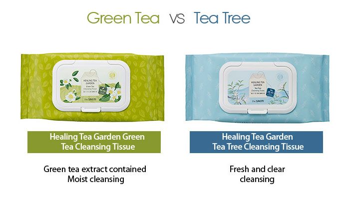  Khăn Tẩy trang The Saem Healing Tea Garden Cleansing Tissue 